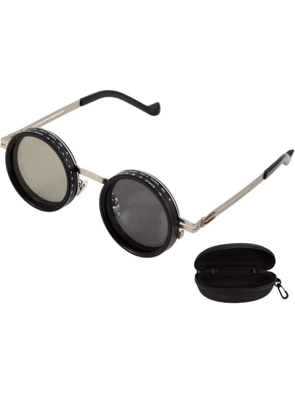 Adjustable Polarized Sunglasses for Men - Manual Dimming, UV Protection, Stylish